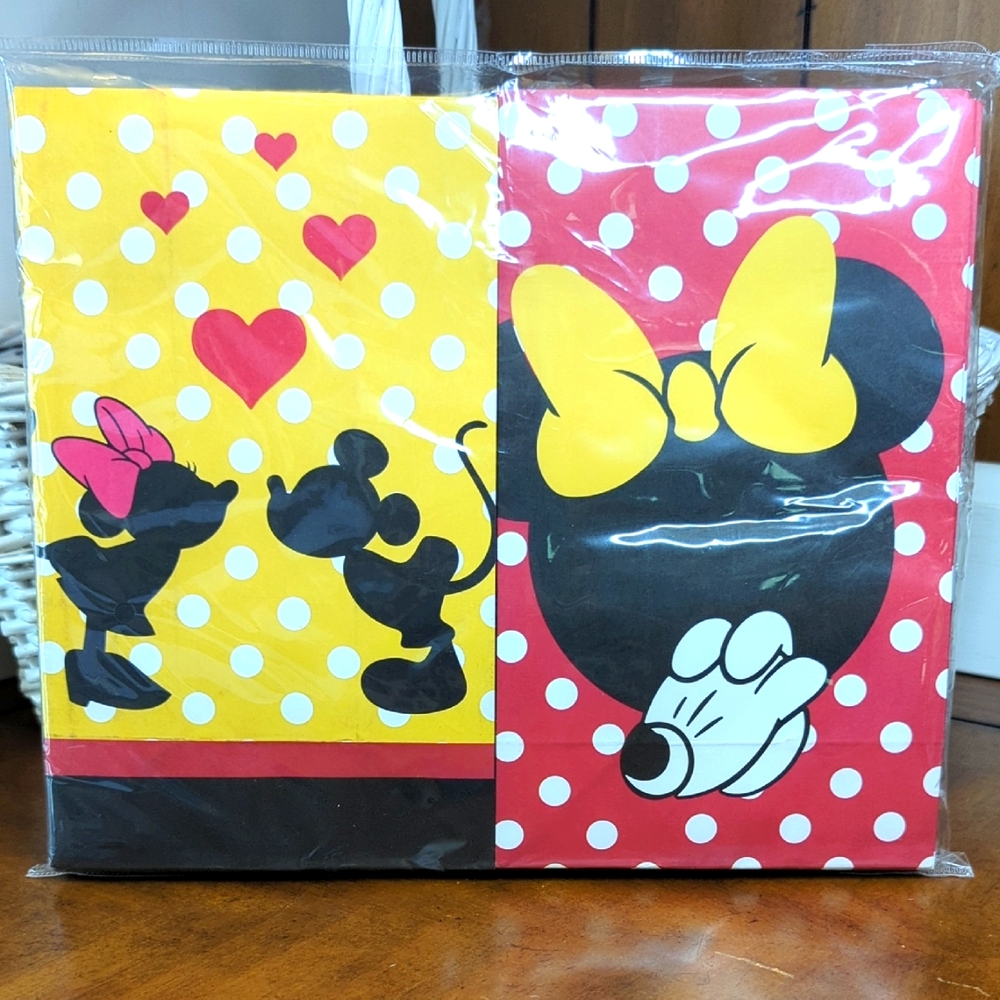24 pack Minnie Mickey Mouse Paper Treat Goodie Bags New In Package